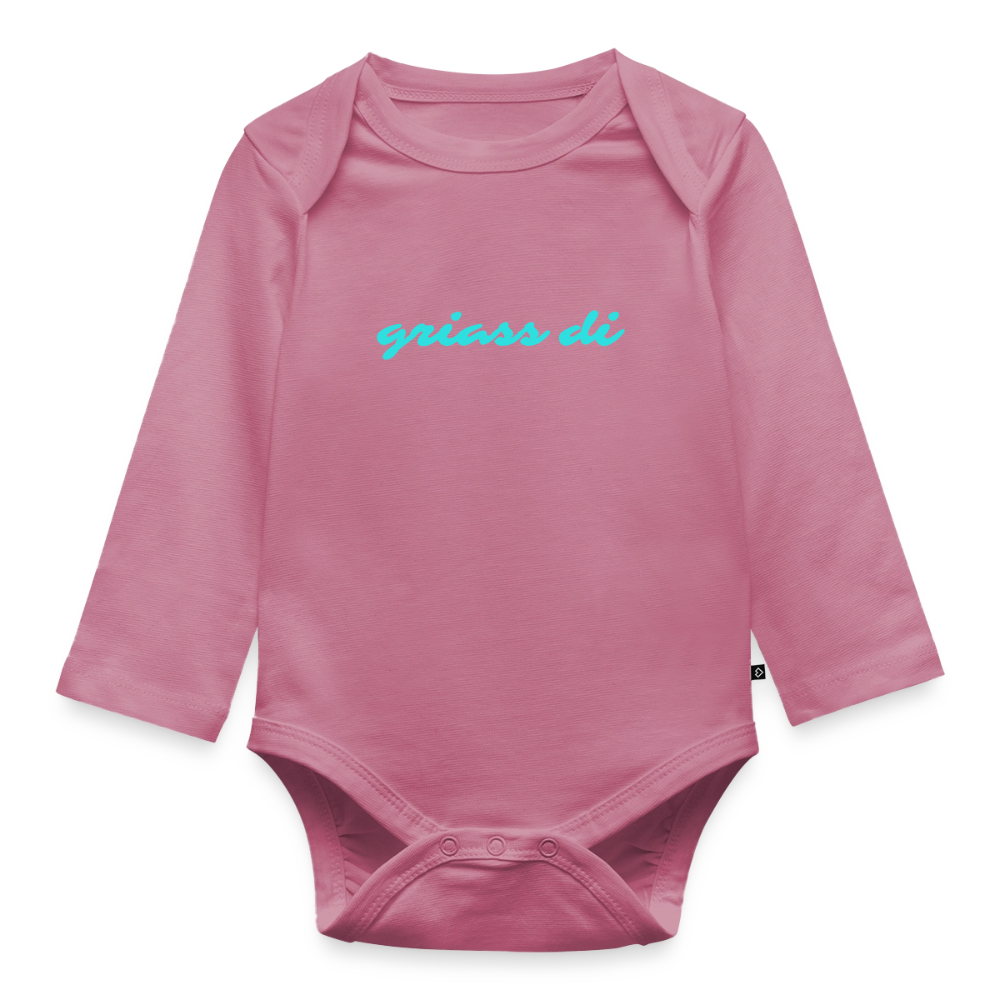griass di - grüß dich, Bio Baby-Body (langarm) - Mauve