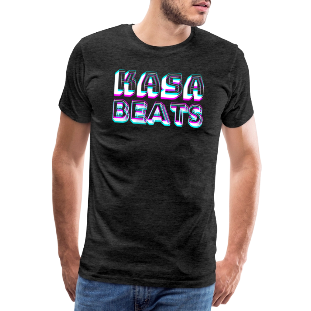 KASA BEATS, funky 3D letters, Men/ Männer Premium T-Shirt - Anthrazit
