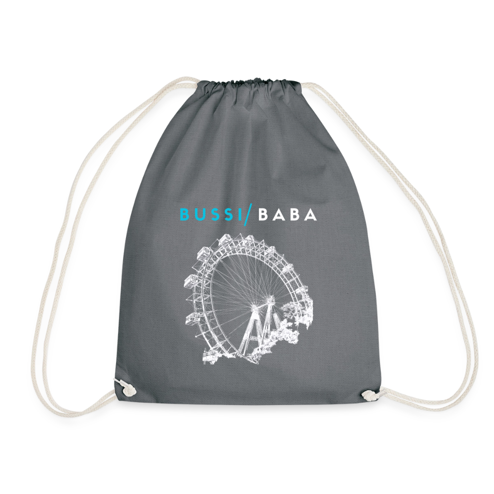 Bussi Baba aquablau + Wiener Riesenrad, Gym Bag/ Turnsackerl - Grau