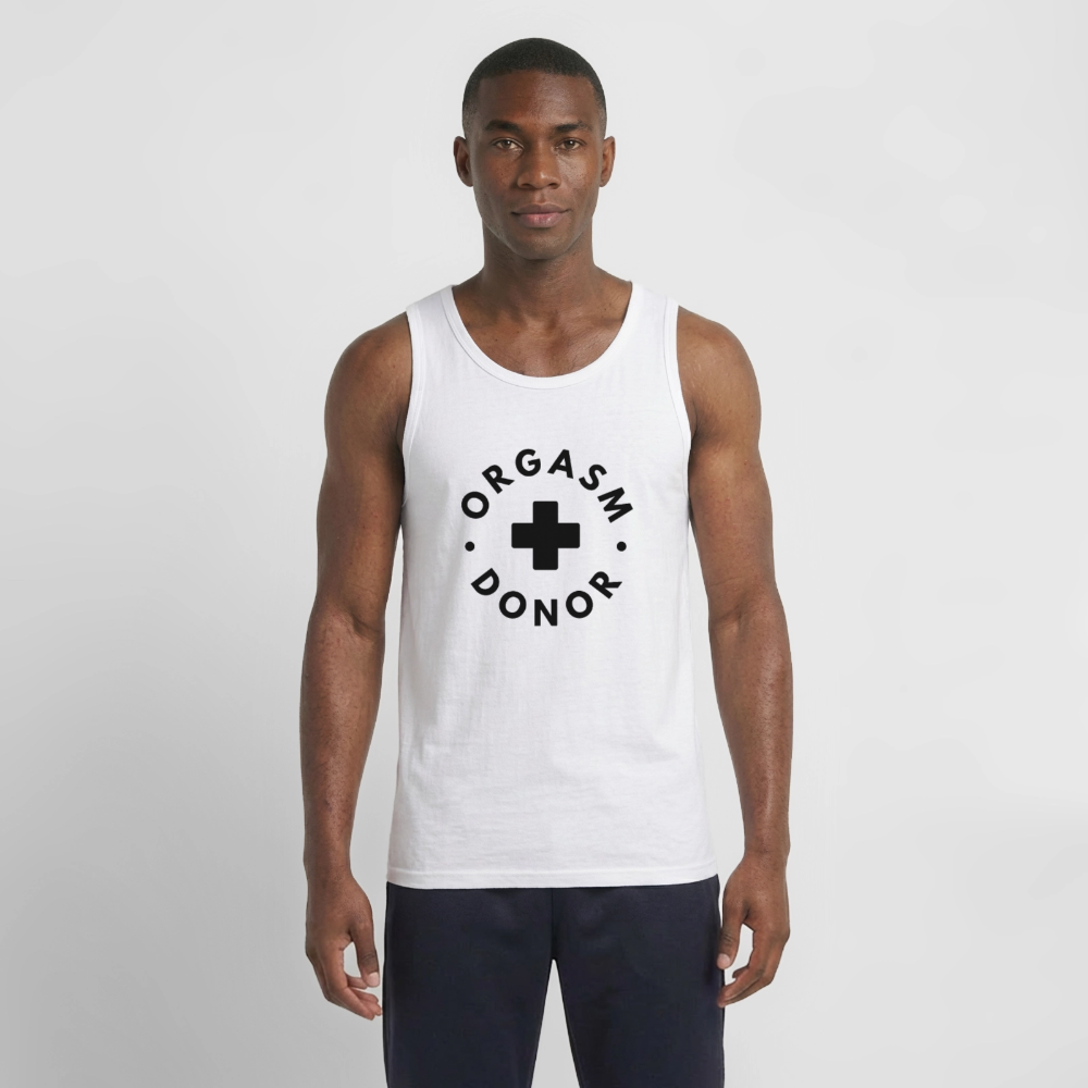 ORGASM DONOR, Men/ Männer Tank Top - Weiß