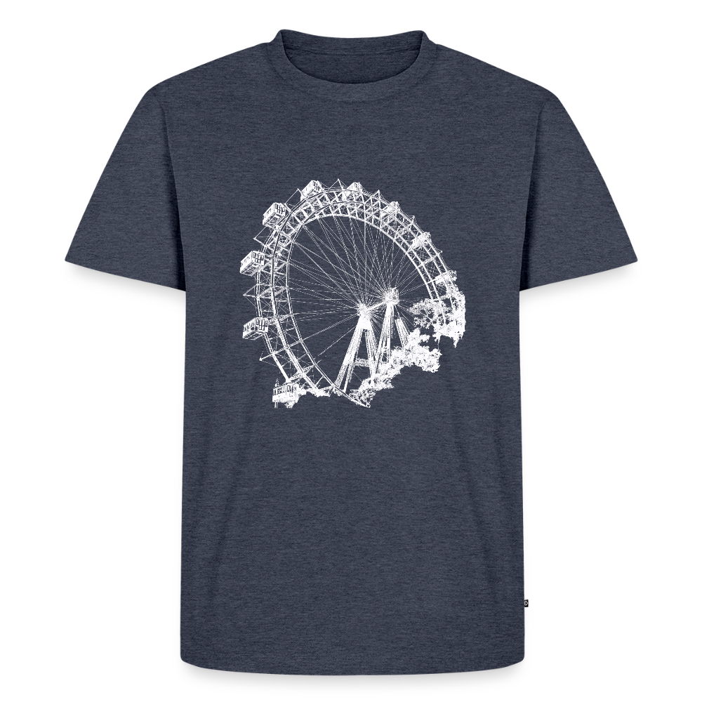 Wiener Riesenrad weiß - Männer Premium  T-Shirt - Jeansblau 