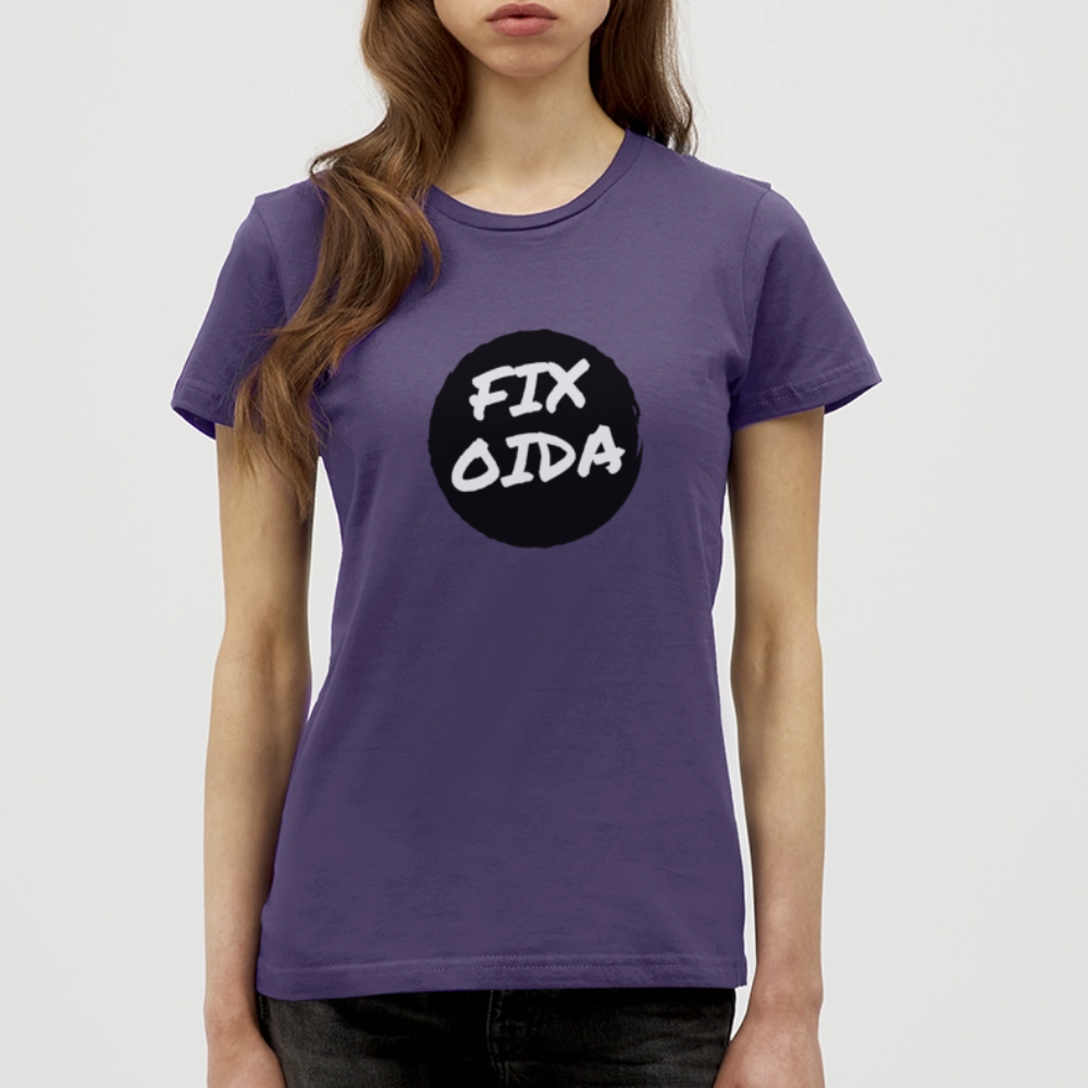 Fix Oida - Wiener Spruch, Frauen T-Shirt - Dunkellila