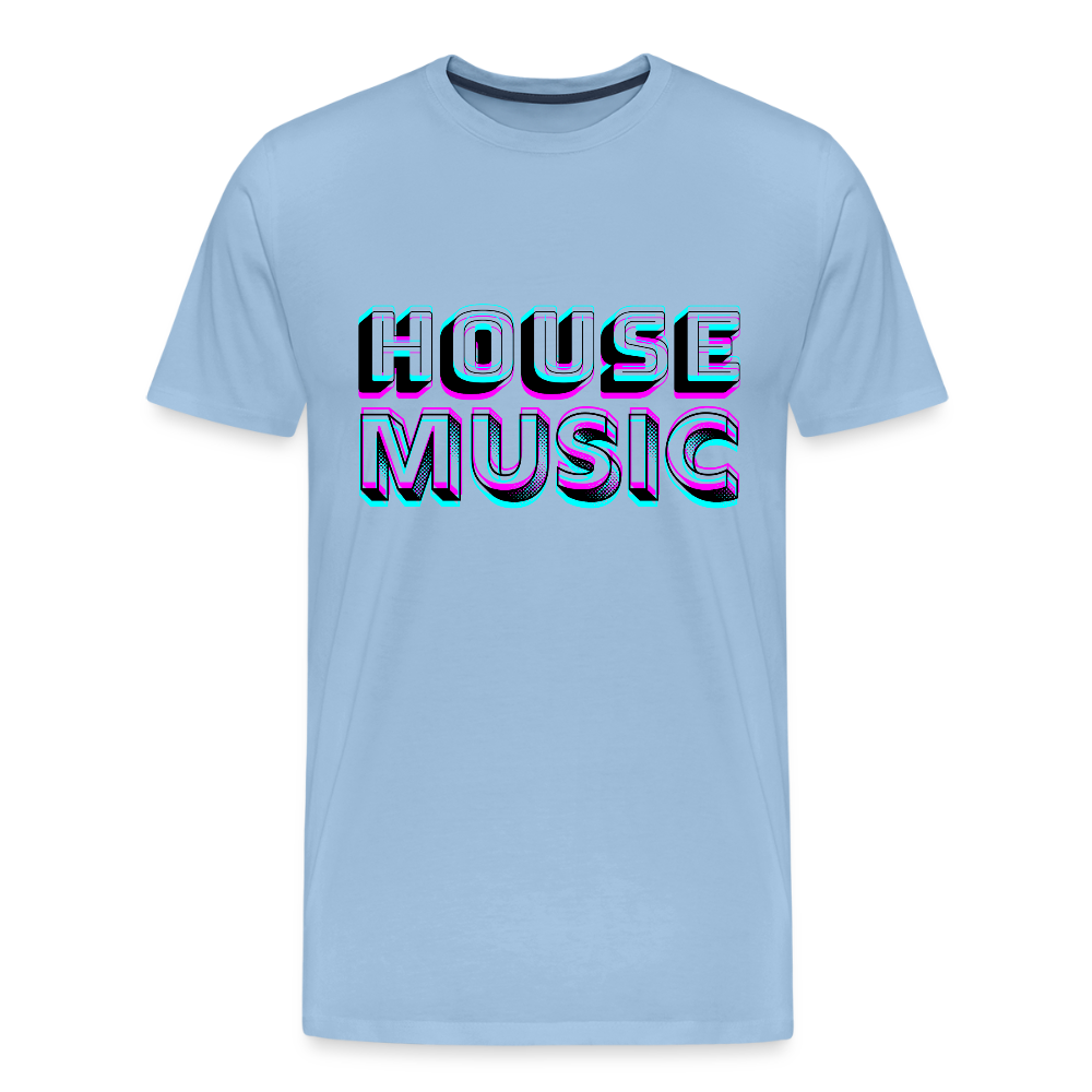HOUSE MUSIC, Männer Premium T-Shirt - Sky