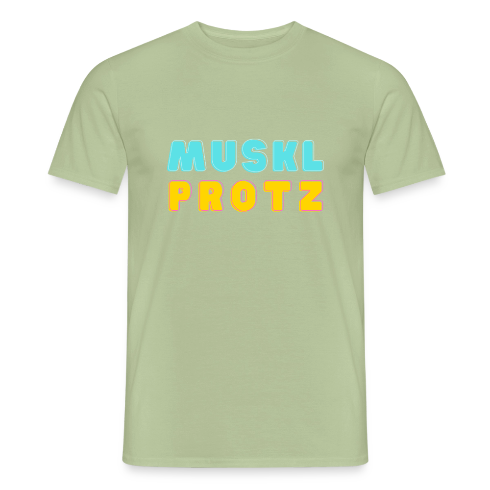 Muskl Protz orange, Männer T-Shirt - Sage
