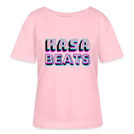KASA BEATS, funky 3D letters, Stanley/ Stella relaxed fit Women Organic T-Shirt - Hellrosa