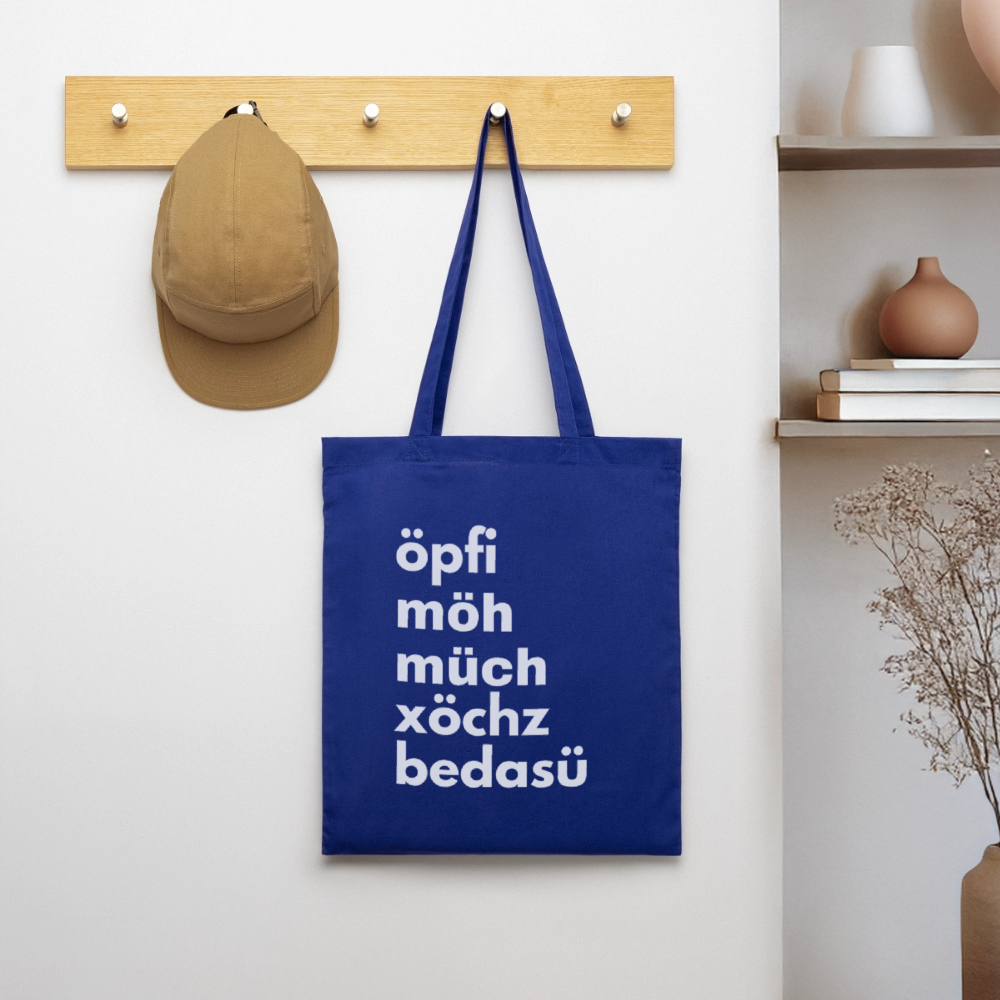 Einkaufsliste, Sackerl - Royalblau