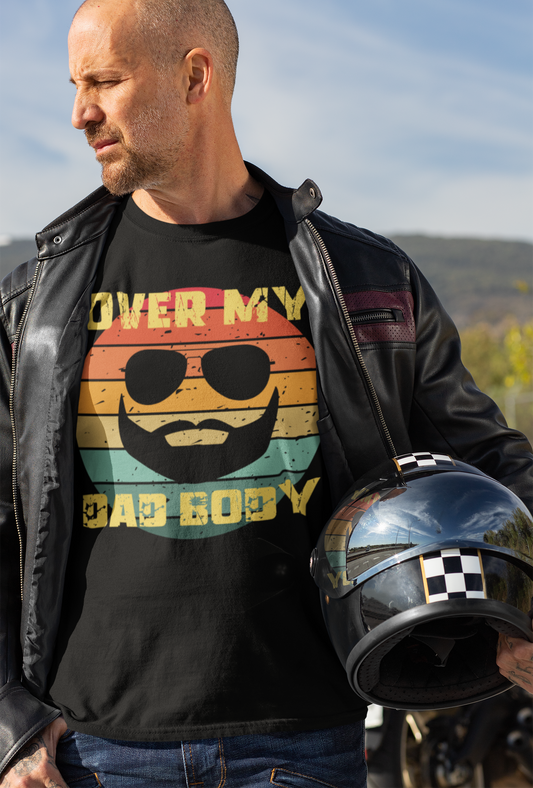 Over My Dad Body yellow - Daddy, Vaterfigur, Lustiger Spruch zum Vatertag, Männer Premium T-Shirt