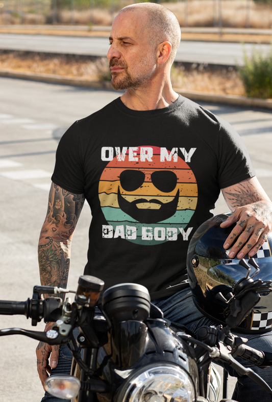 Over My Dad Body white - Daddy, Lustiger Spruch zum Vatertag, Männer Premium T-Shirt