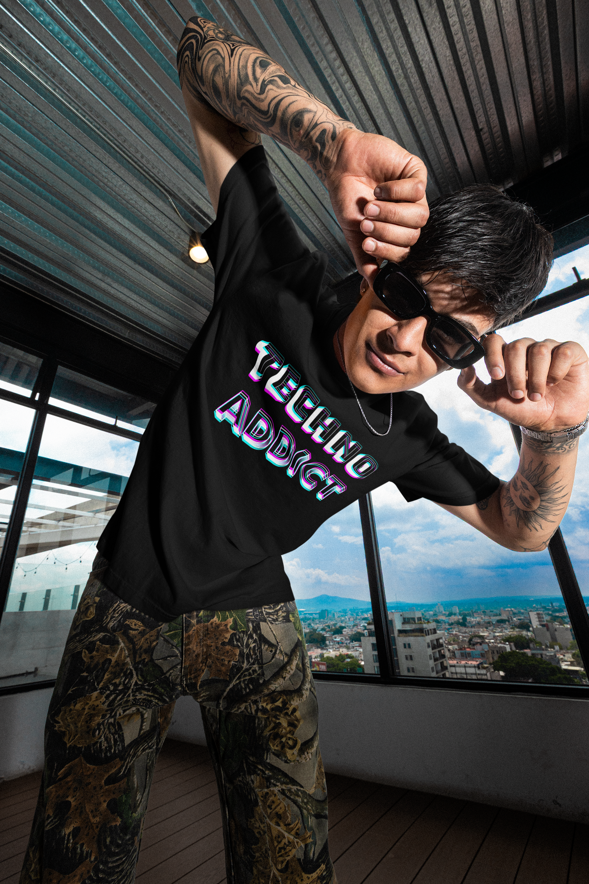 TECHNO ADDICT, Men Premium T-Shirt
