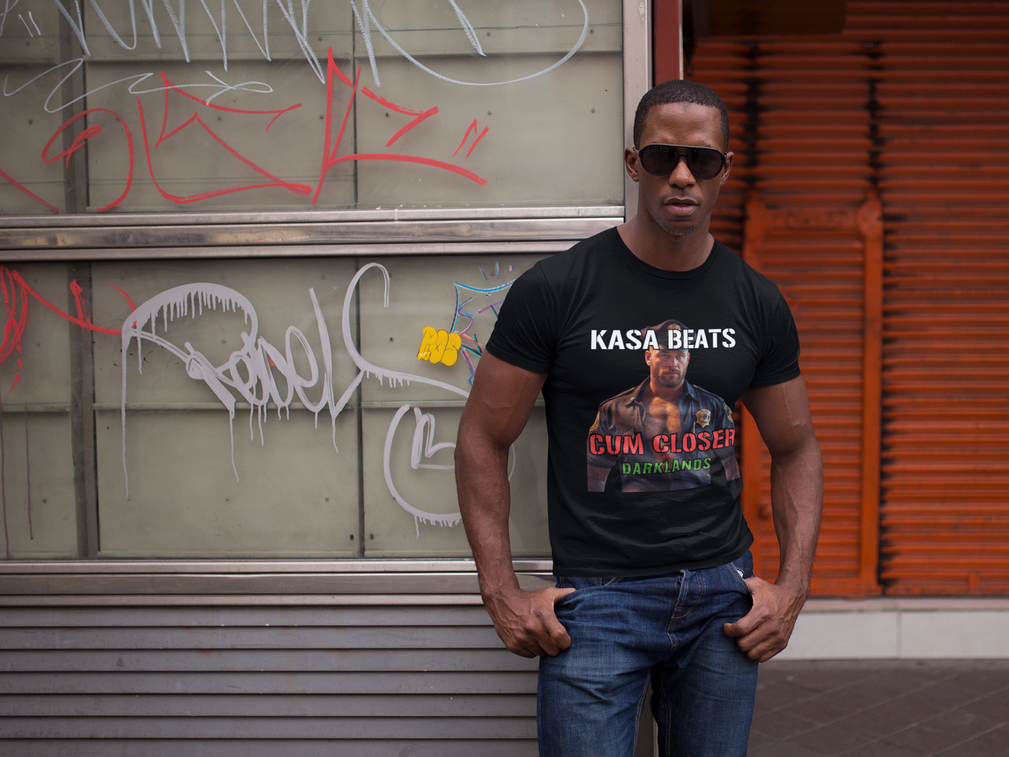 KASA BEATS - CUM CLOSER into DARKLANDS, Men/ Männer Premium T-Shirt