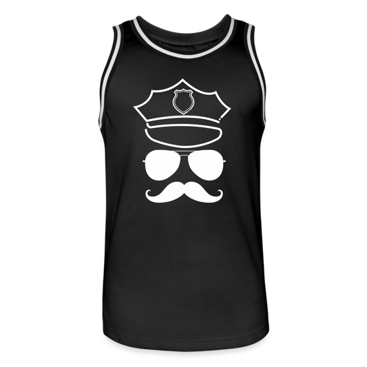 Hot Daddy - Männer Basketball-Trikot - Schwarz/Weiß
