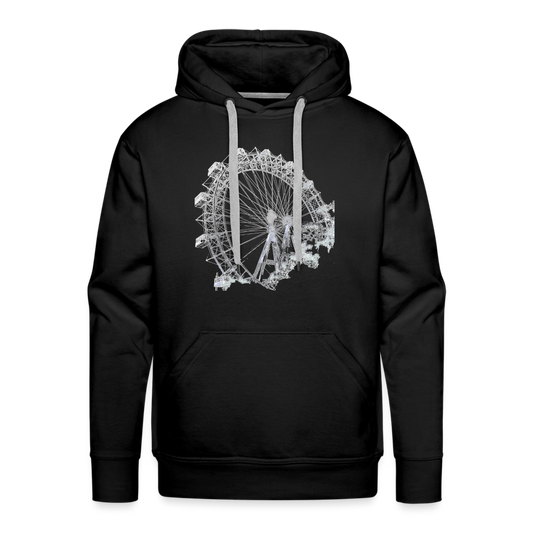 Wiener Riesenrad im Prater - Wahrzeichen von Wien, Premium Männer Hoodie - Schwarz