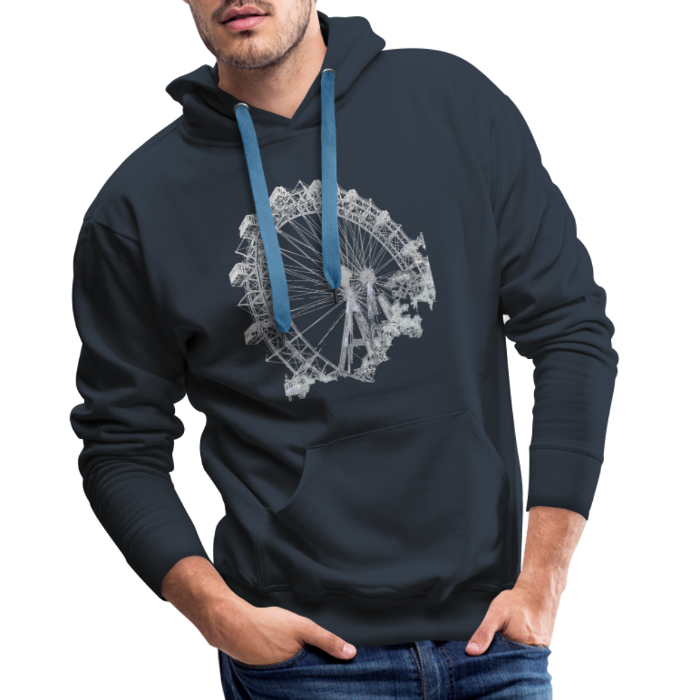 Wiener Riesenrad im Prater - Wahrzeichen von Wien, Premium Männer Hoodie - Navy