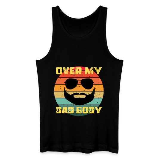 Over My Dad Body - Daddy, Vatertag, Männer Bio Tank Top - Schwarz