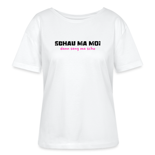 Schau ma moi - dann seng ma scho ;-) Stanley/Stella Relaxed Frauen Rundhals Organic T-Shirt - Weiß