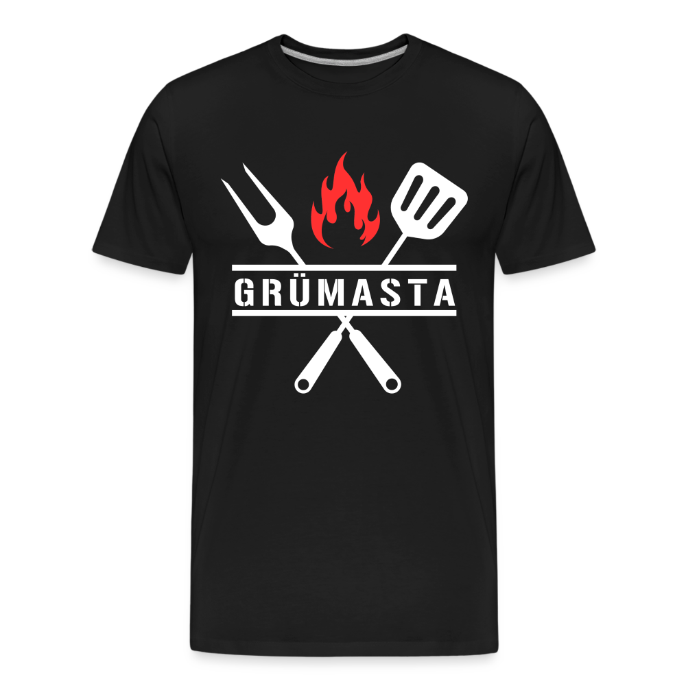 Grümasta (zu dt. Grillmeister)  Männer Premium Bio T-Shirt - Schwarz