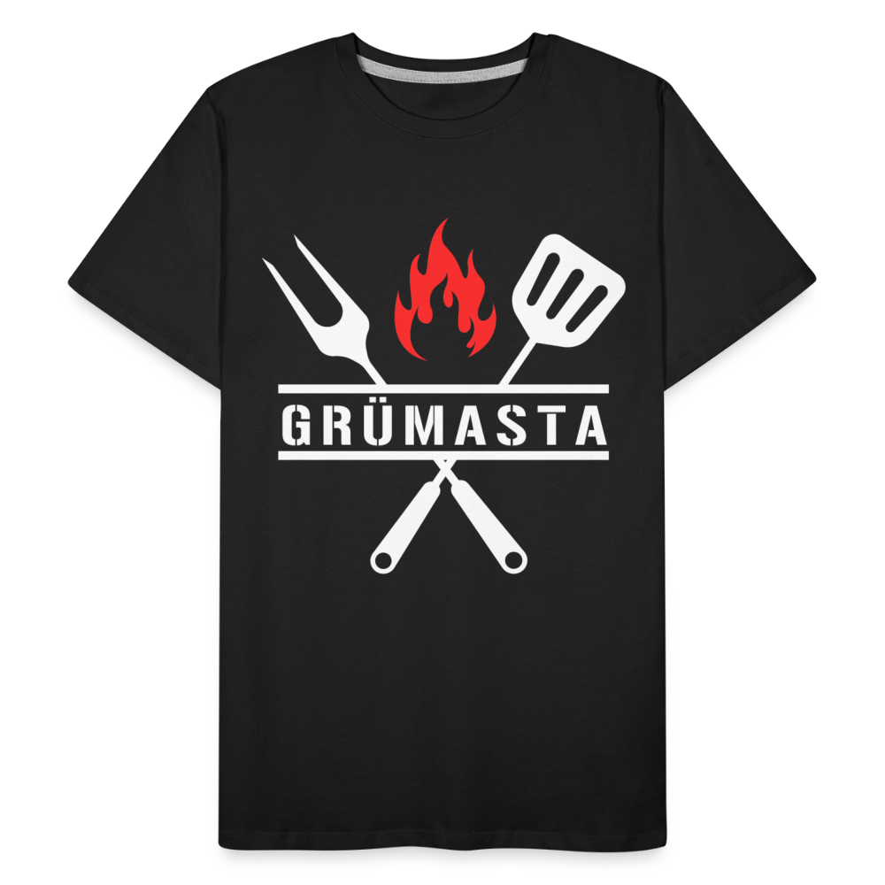 Grümasta (zu dt. Grillmeister)  Männer Premium Bio T-Shirt - Schwarz