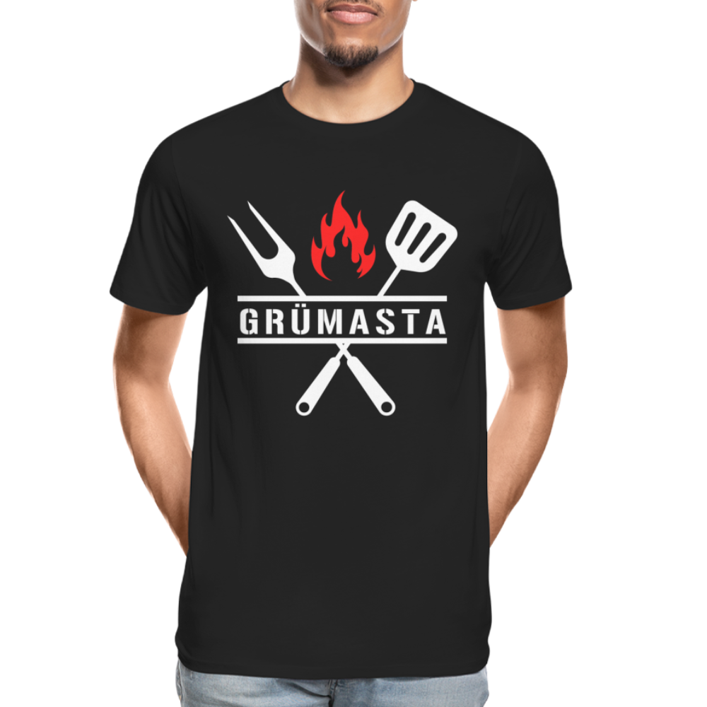 Grümasta (zu dt. Grillmeister)  Männer Premium Bio T-Shirt - Schwarz