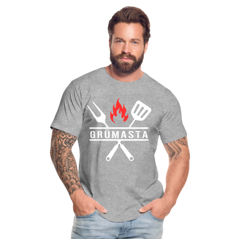 Grümasta (zu dt. Grillmeister)  Männer Premium Bio T-Shirt - Grau meliert
