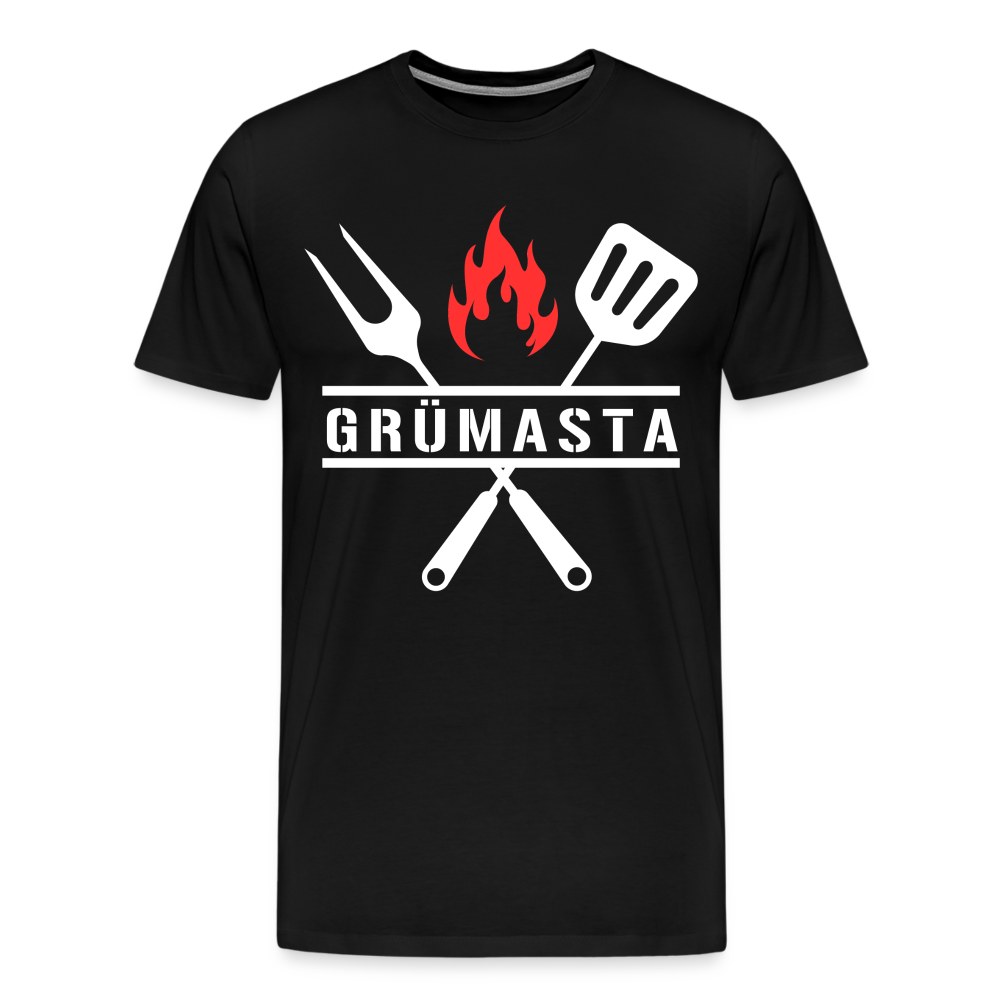 Grümasta (zu dt. Grillmeister)  Männer Premium T-Shirt - Schwarz