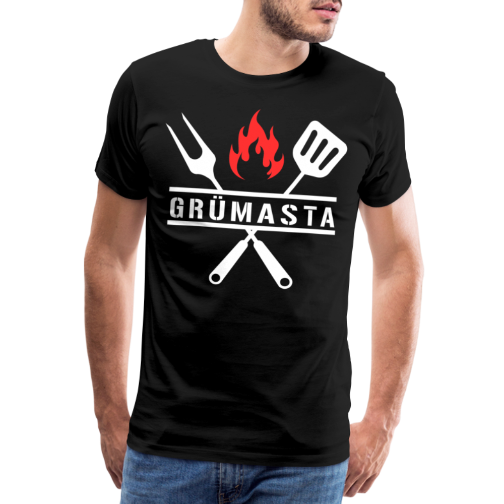 Grümasta (zu dt. Grillmeister)  Männer Premium T-Shirt - Schwarz