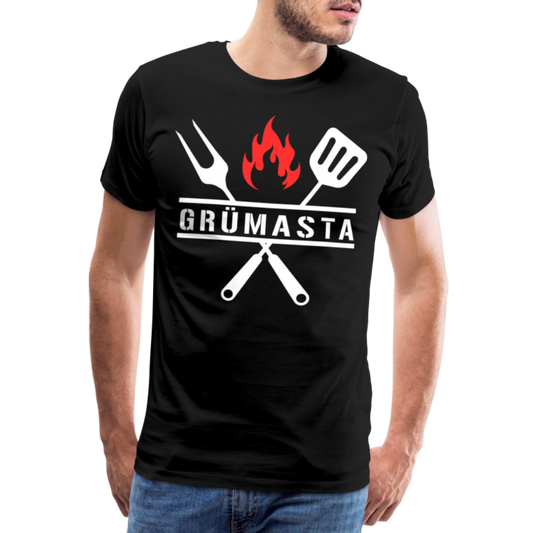 Grümasta (zu dt. Grillmeister)  Männer Premium T-Shirt - Schwarz