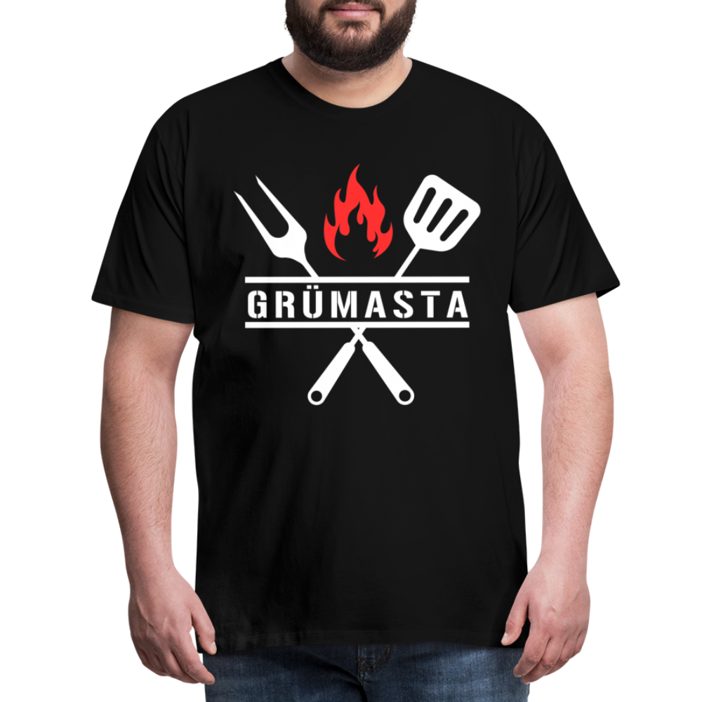 Grümasta (zu dt. Grillmeister)  Männer Premium T-Shirt - Schwarz