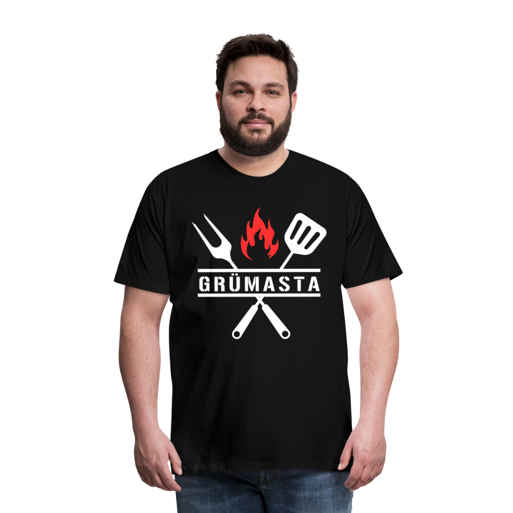 Grümasta (zu dt. Grillmeister)  Männer Premium T-Shirt - Schwarz