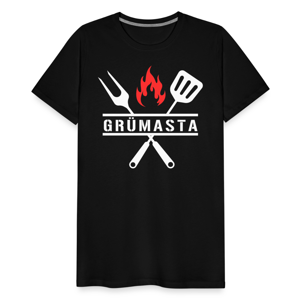 Grümasta (zu dt. Grillmeister)  Männer Premium T-Shirt - Schwarz