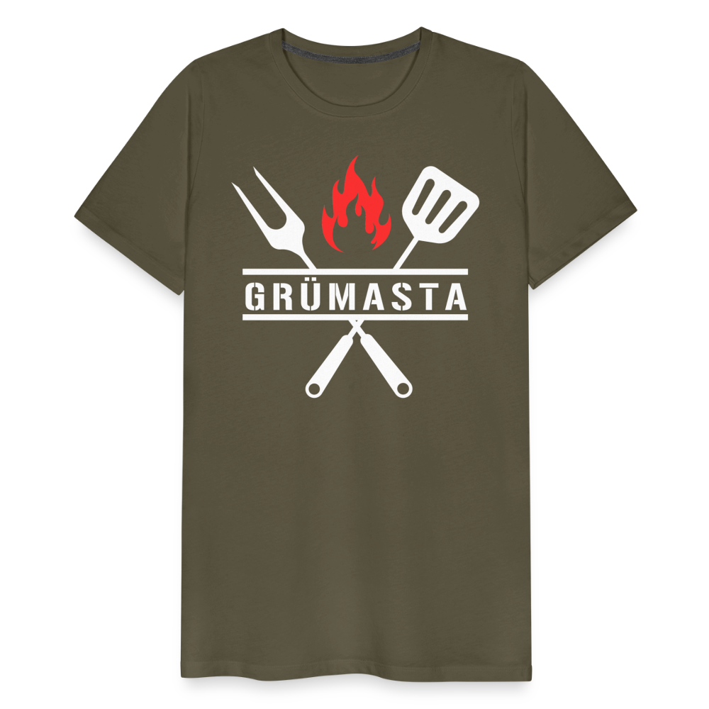 Grümasta (zu dt. Grillmeister)  Männer Premium T-Shirt - Khaki