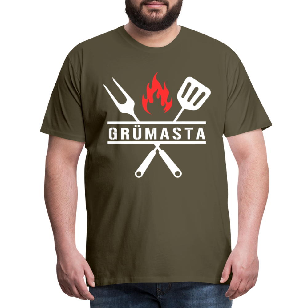 Grümasta (zu dt. Grillmeister)  Männer Premium T-Shirt - Khaki