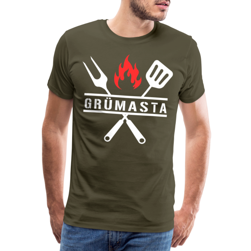 Grümasta (zu dt. Grillmeister)  Männer Premium T-Shirt - Khaki