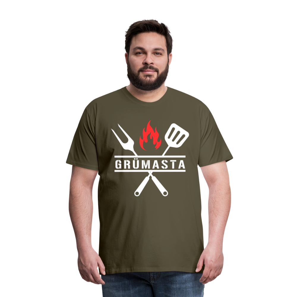 Grümasta (zu dt. Grillmeister)  Männer Premium T-Shirt - Khaki