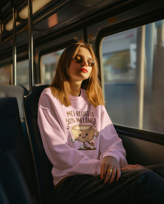 Mei Bluat is 50% Melange - Wiener Kaffee Liebhaber, Stanley/Stella Unisex Organic Sweatshirt