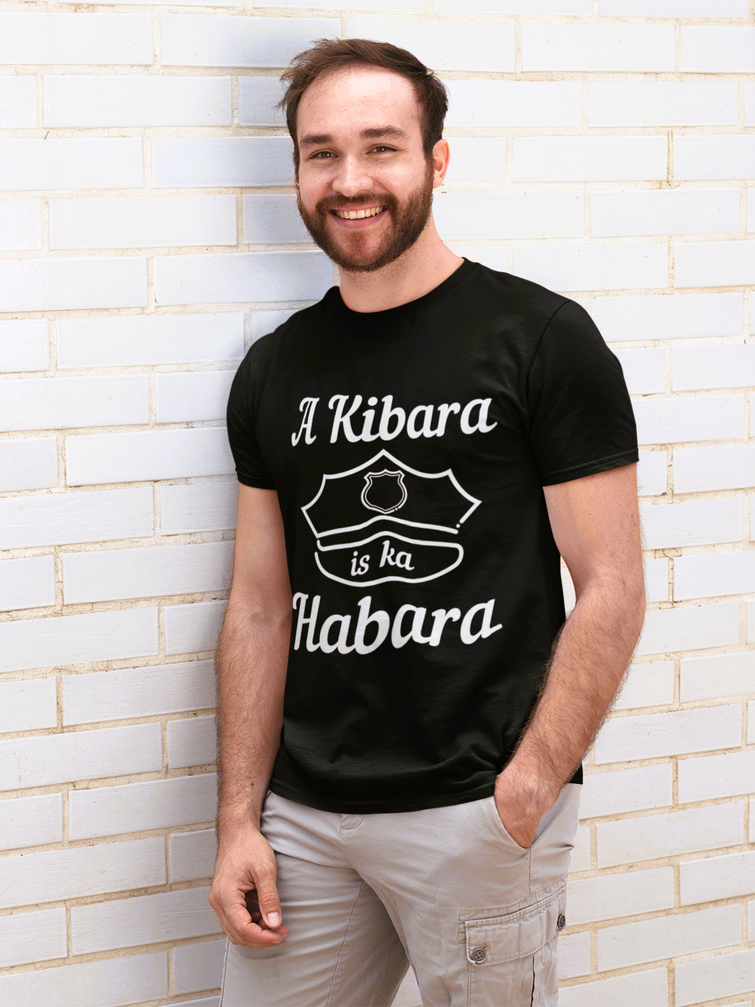 A Kibara is ka Habara (dt. ein Polizist ist kein Freund), Männer T-Shirt
